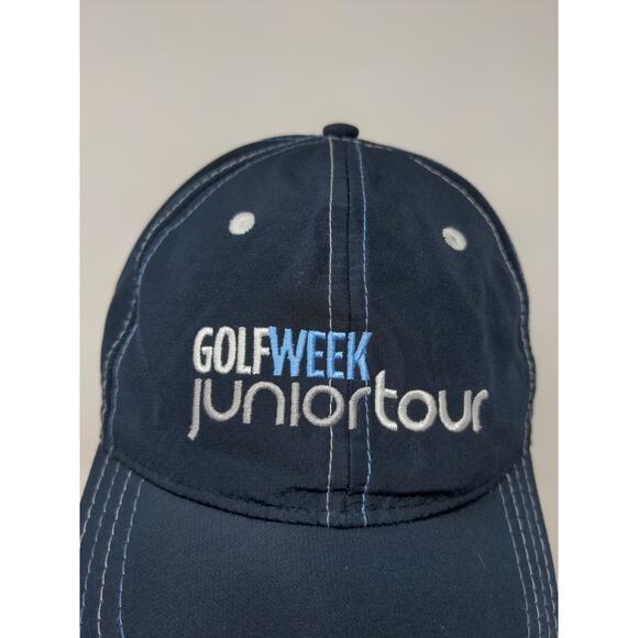 Pukka Golf Week Junior Tour Slideback Hat Blue Embroidered Logo - Picture 3 of 10
